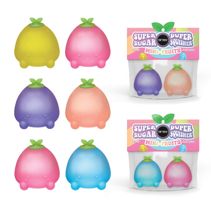 Super Duper Sugar Squisher - Mini Fruit 2 Pack (Assorted Colors)-Fidgets-Tools 4 Teaching-Classroom Decor and More
