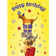 Stacked Dogs Glitter Card-Birthday-Tools 4 Teaching-Classroom Decor and More