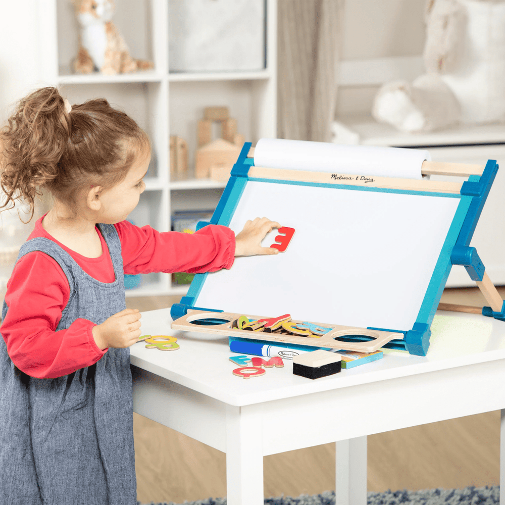 Double-Sided Magnetic Tabletop Easel-Art Supplies-Tools 4 Teaching-Classroom Decor and More