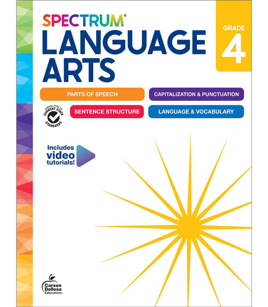 Spectrum Language Arts Workbook Grade 4 Paperback - Tools 4 Teaching