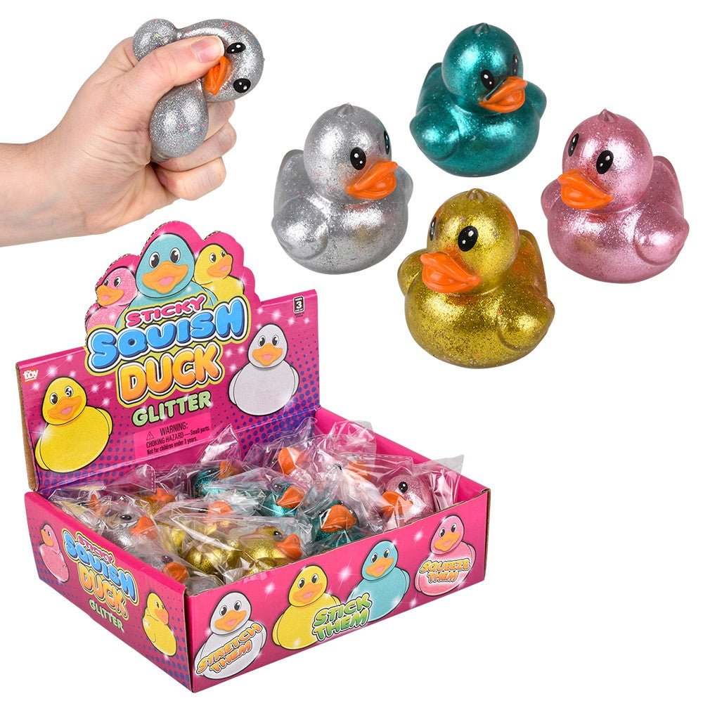 2.25" Squish Sticky Ducky (Assorted) - Tools 4 Teaching