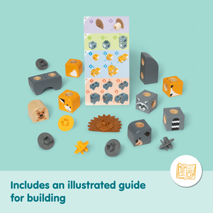 Blockables™ Woodland Friends Play Set-Building-Tools 4 Teaching-Classroom Decor and More
