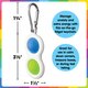 Fidget Popper Keychain - Blue/Green