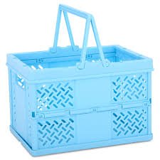 *Foldable Storage Crate Small Blue-Organization-Tools 4 Teaching-Classroom Decor and More