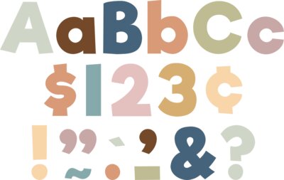 Calming Colors 4" Everyday Letters Combo Pack