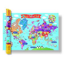 Kid's World Box Map-Maps & Globes-Tools 4 Teaching-Classroom Decor and More