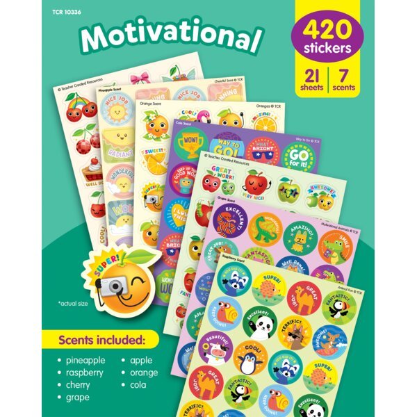 Motivational Smelly Stickers Variety Pack-Stickers-Tools 4 Teaching-Classroom Decor and More