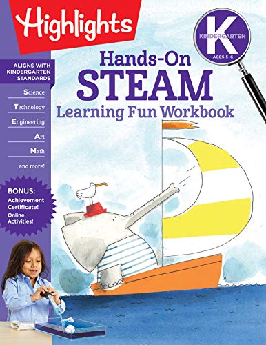 Hands-On STEAM Learning Fun Workbook, (Highlights Learning Fun Workbooks, Kindergarten)-Science & STEM-Tools 4 Teaching-Classroom Decor and More