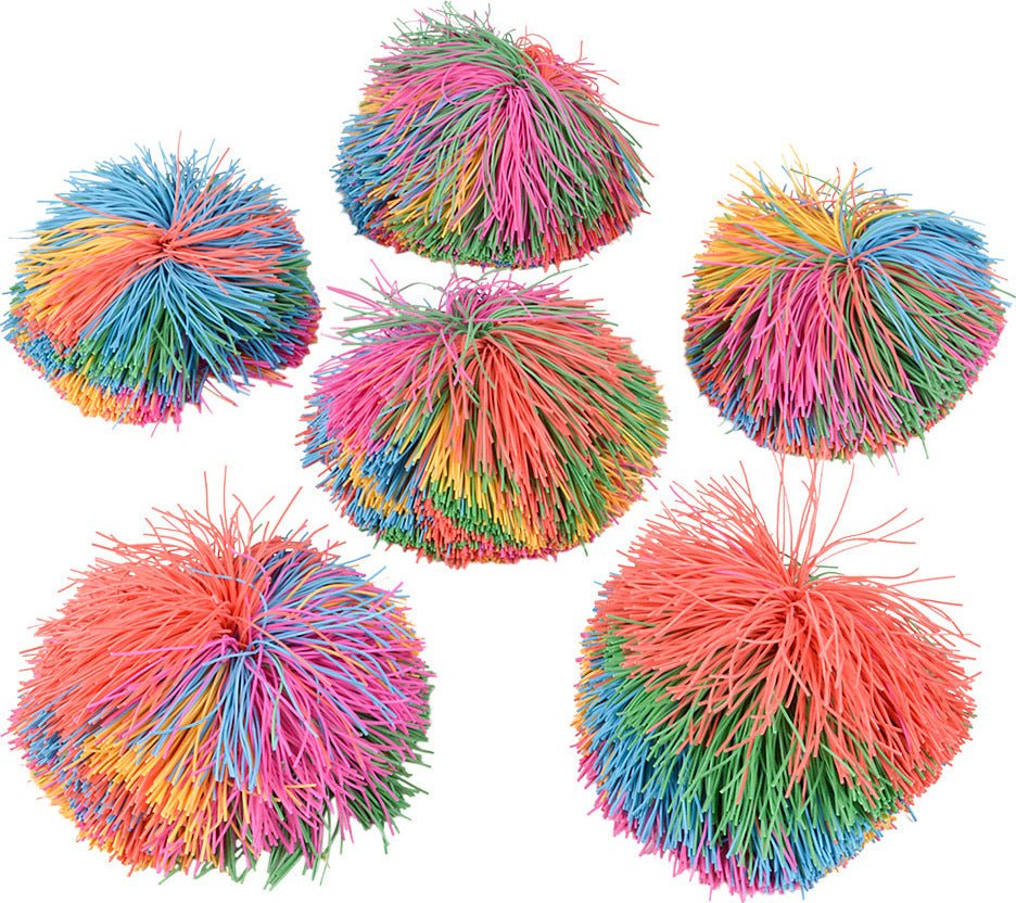 3.5" Rainbow Stringy Ball-Fidgets-Tools 4 Teaching-Classroom Decor and More