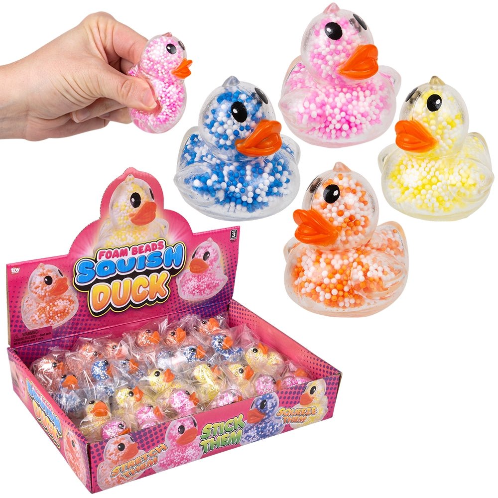 2.3" Mini Squeezy Foam Bead Ducky - Tools 4 Teaching
