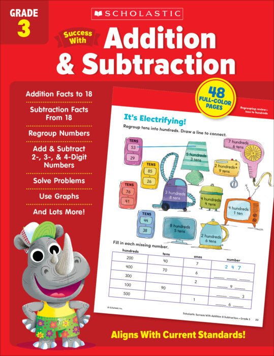 Scholastic Success With Addition & Subtraction Grade 3-Math Books-Tools 4 Teaching-Classroom Decor and More