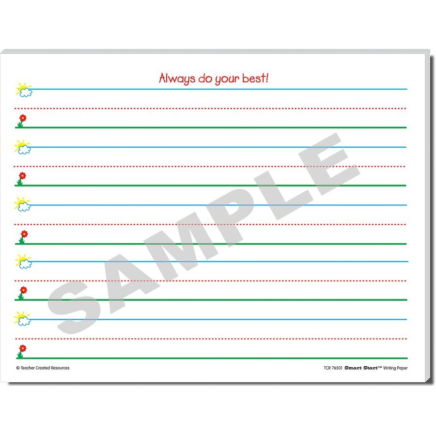 Smart Start K-1 Writing Paper: 100 sheets - Tools 4 Teaching