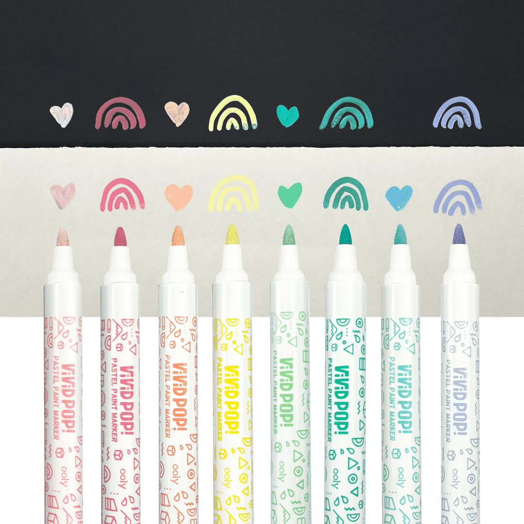 Vivid Pop! Water Based Paint Markers - Pastel - Set of 8-Art Supplies-Tools 4 Teaching-Classroom Decor and More