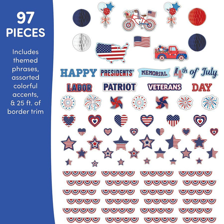 Patriotic Create & Decorate Quick Kit-Tools 4 Teaching-Classroom Decor and More