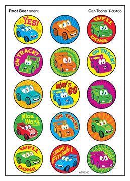 Car Toons Stickers-Stickers-Tools 4 Teaching-Classroom Decor and More