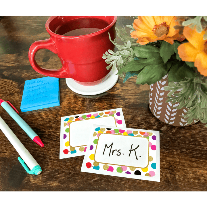 Confetti Name Tags/Labels-Nameplates & Name Tags-Tools 4 Teaching-Classroom Decor and More
