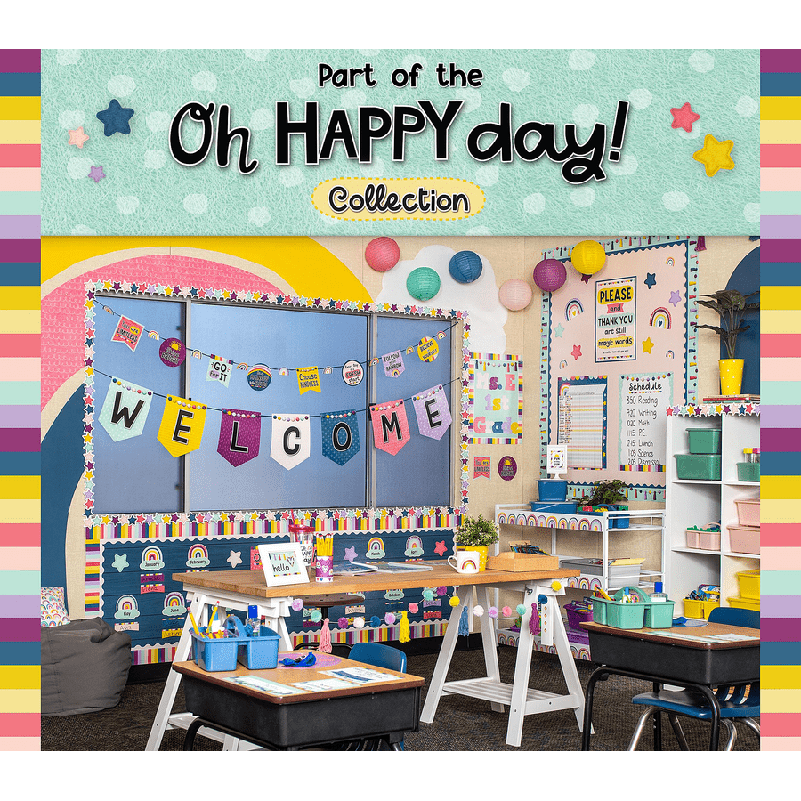 Oh Happy Day Rainbows Pencil Case-Classroom Essentials-Tools 4 Teaching-Classroom Decor and More