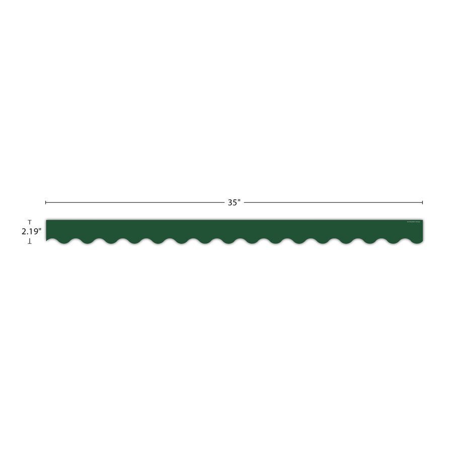 Pine Green Scalloped Border Trim-Borders-Tools 4 Teaching-Classroom Decor and More
