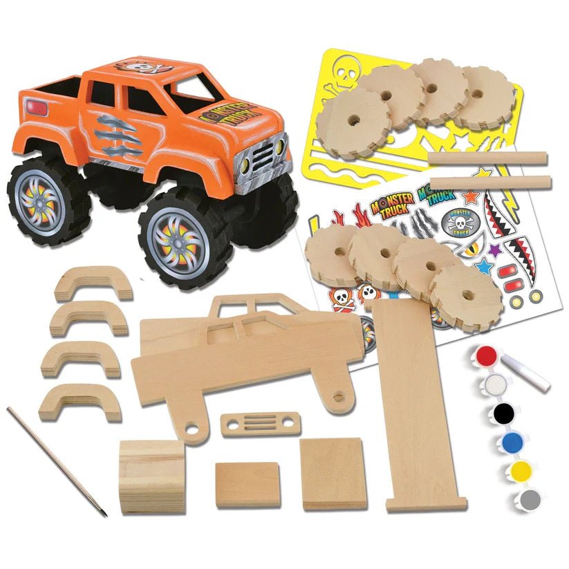 Buildable Wood Paint Kit - Monster Truck - Tools 4 Teaching