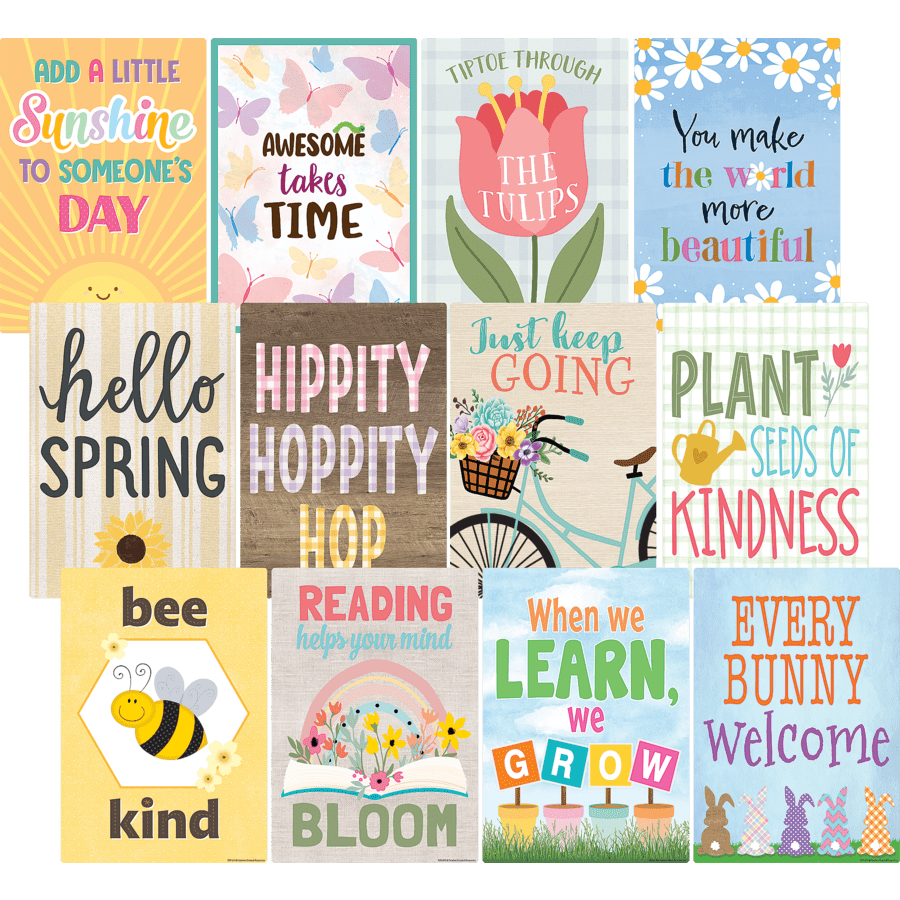 Spring Small Poster Pack-Posters-Tools 4 Teaching-Classroom Decor and More