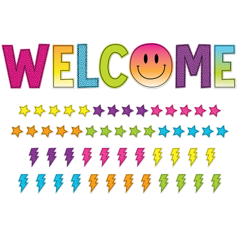 Brights 4Ever Welcome Bulletin Board-Bulletin Board Sets-Tools 4 Teaching-Classroom Decor and More