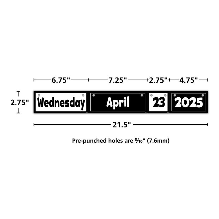 Black and White Flip Calendar-Calendars-Tools 4 Teaching-Classroom Decor and More