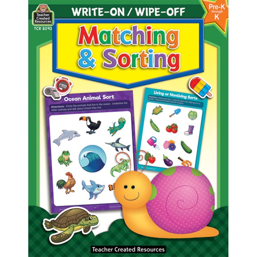 Write-On/Wipe-Off Book: Matching and Sorting-Math Books-Tools 4 Teaching-Classroom Decor and More