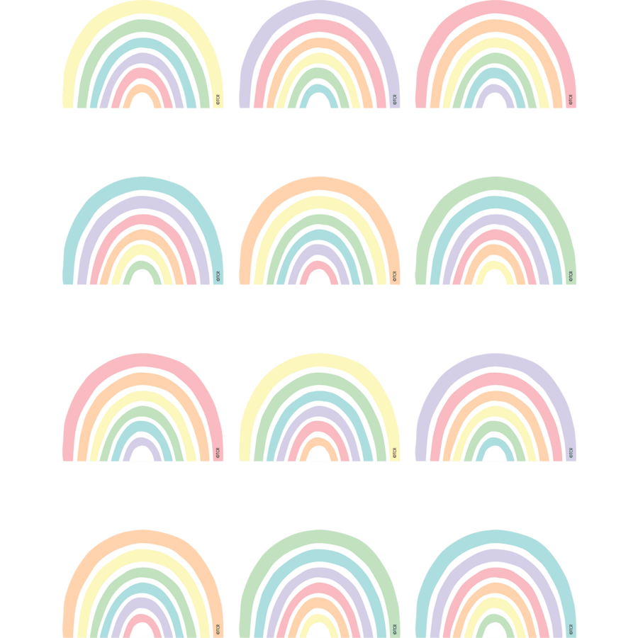 Pastel Pop Rainbows Mini Accents-Mini Accents-Tools 4 Teaching-Classroom Decor and More