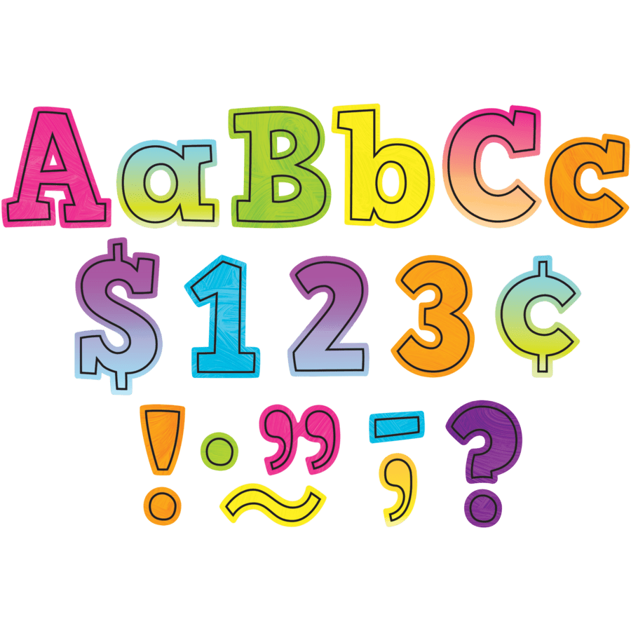 Brights 4Ever Bold Block 4" Letters Combo Pack-Letters-Tools 4 Teaching-Classroom Decor and More