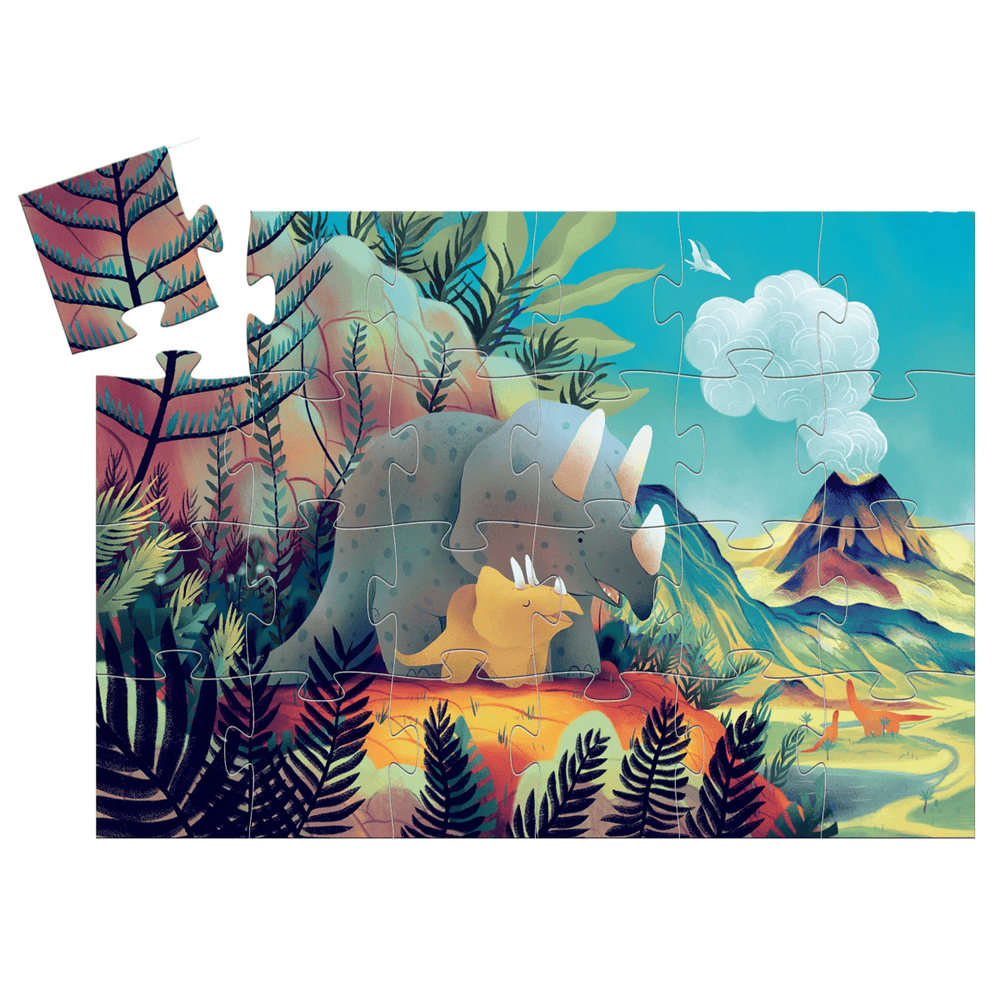 Teo the Dinosaur Silhouette 24pc Silhouette Jigsaw Puzzle-Puzzles-Tools 4 Teaching-Classroom Decor and More