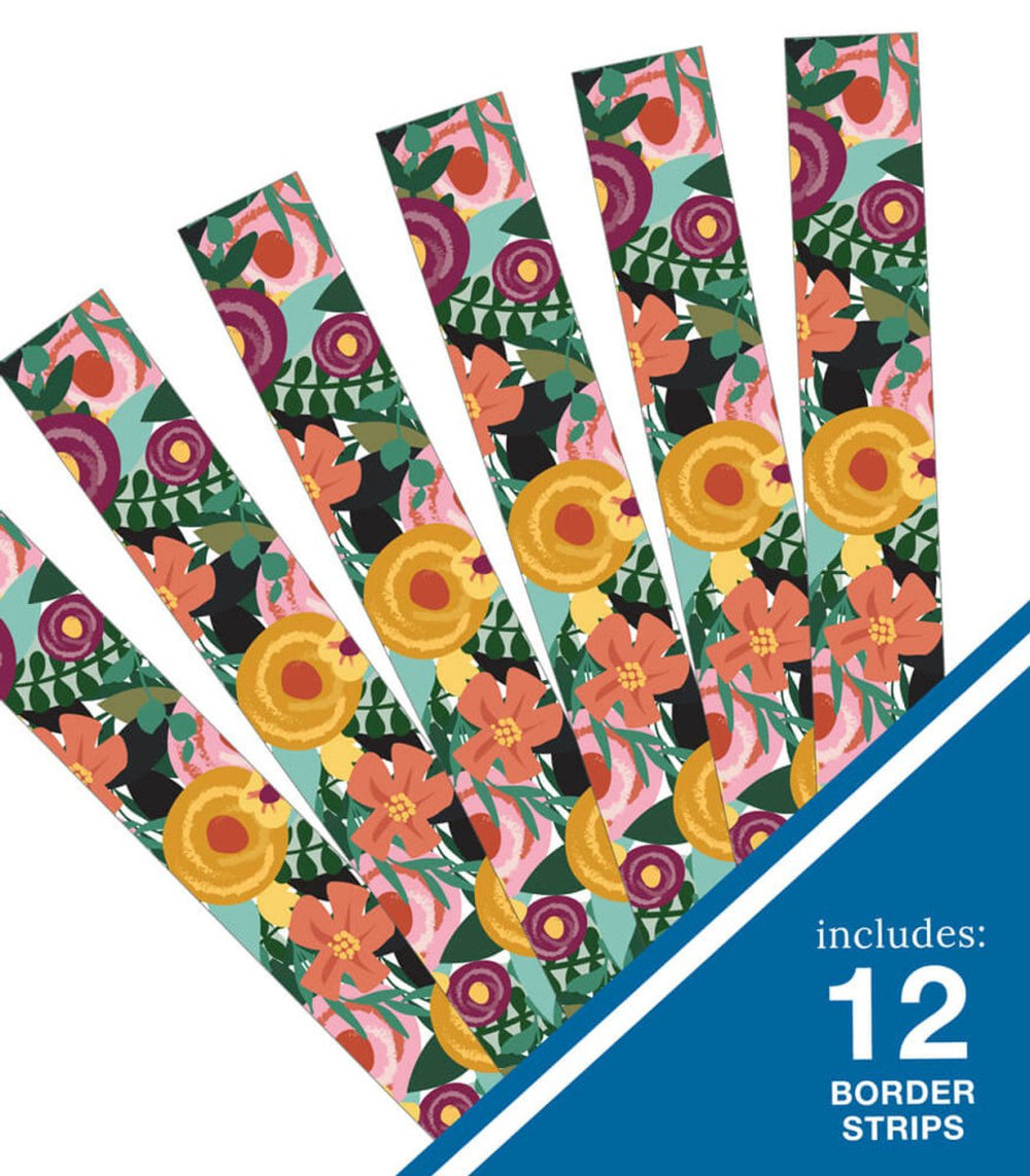 Grow Together Floral Garden Straight Bulletin Board Borders-Borders-Tools 4 Teaching-Classroom Decor and More