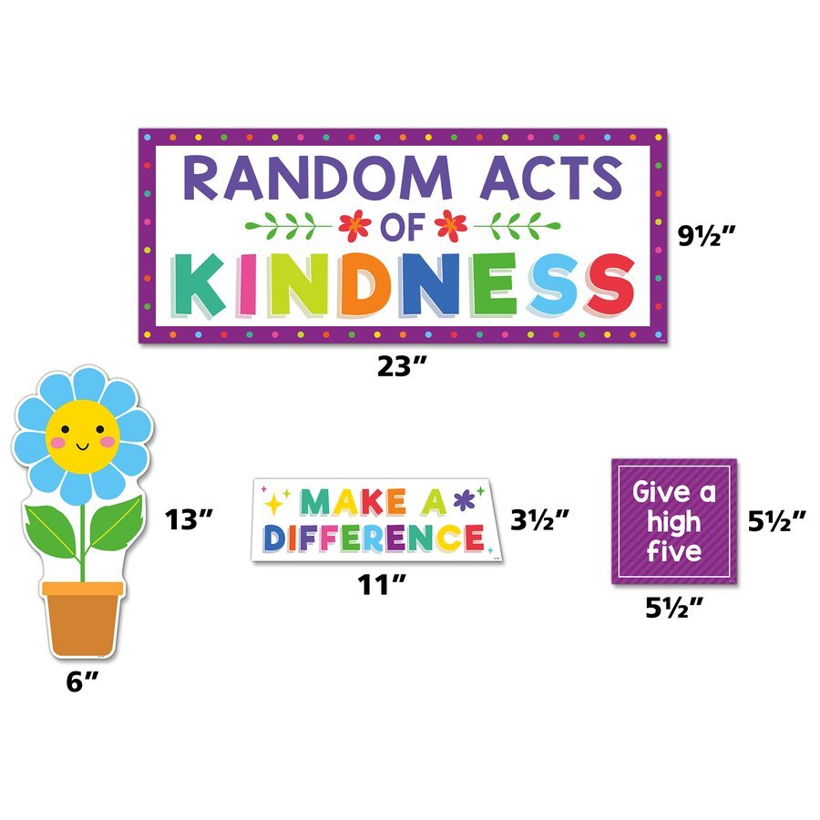 Colorful Random Acts of Kindness Bulletin Board-Bulletin Board Sets-Tools 4 Teaching-Classroom Decor and More