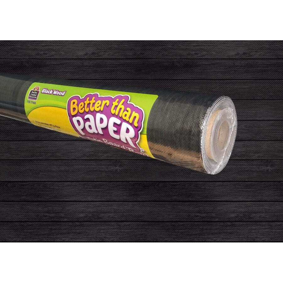 Better Than Paper® Bulletin Board Roll: Black Wood-Bulletin Board Paper - Better Than Paper-Tools 4 Teaching-Classroom Decor and More