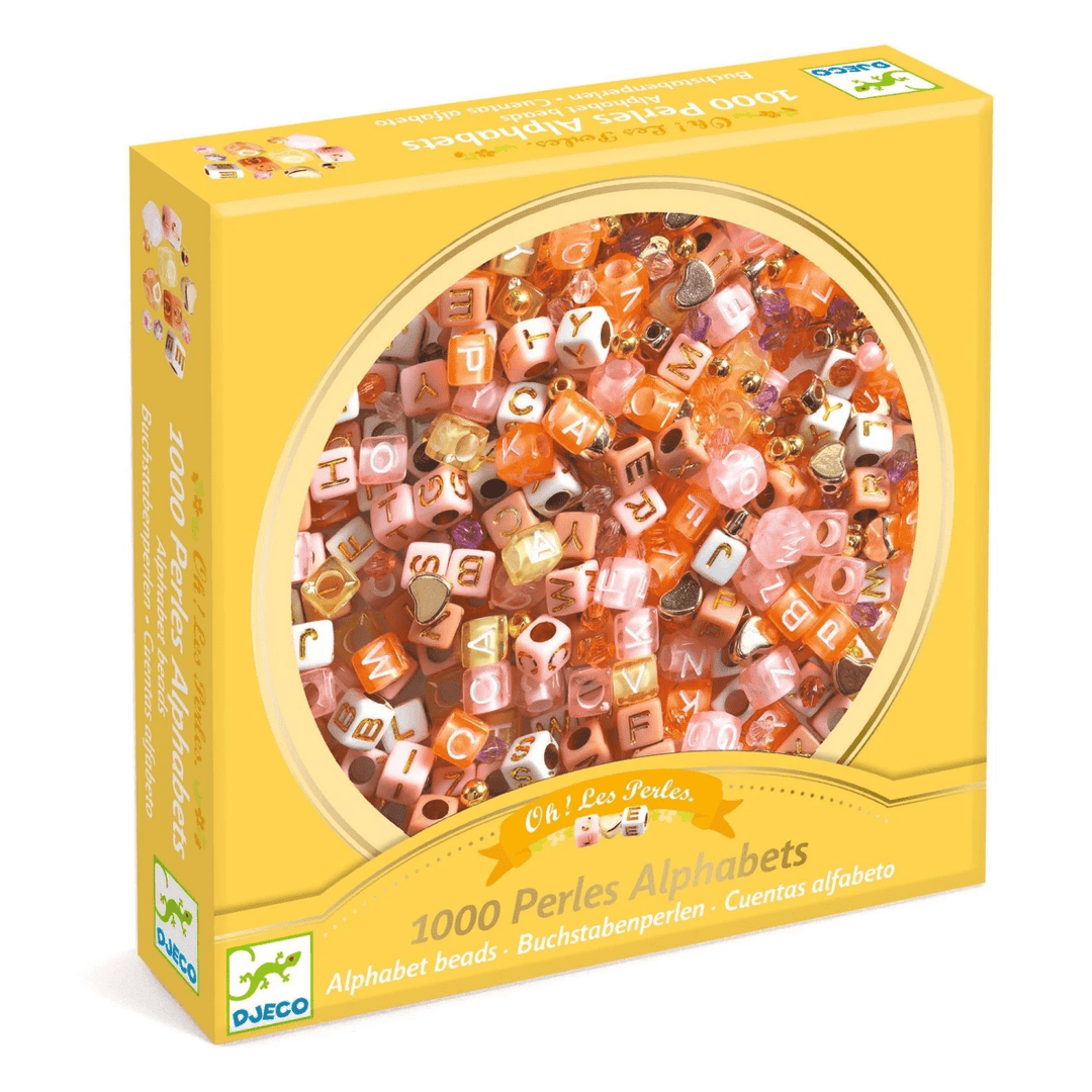 Alphabet Beads - Gold-Craft Activity-Tools 4 Teaching-Classroom Decor and More