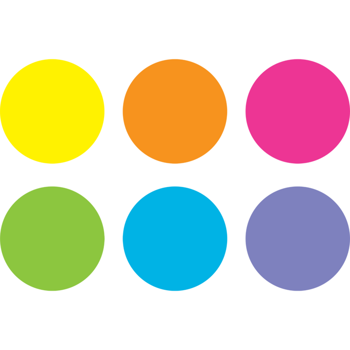 Spot On Dry-Erase Desktop Writing Spots Bright Circles 7"-Dry Erase-Tools 4 Teaching-Classroom Decor and More