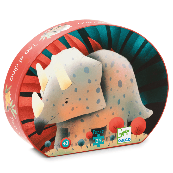 Teo the Dinosaur Silhouette 24pc Silhouette Jigsaw Puzzle-Puzzles-Tools 4 Teaching-Classroom Decor and More