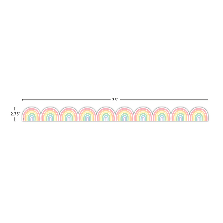 Pastel Pop Rainbows Die-Cut Border Trim-Borders-Tools 4 Teaching-Classroom Decor and More