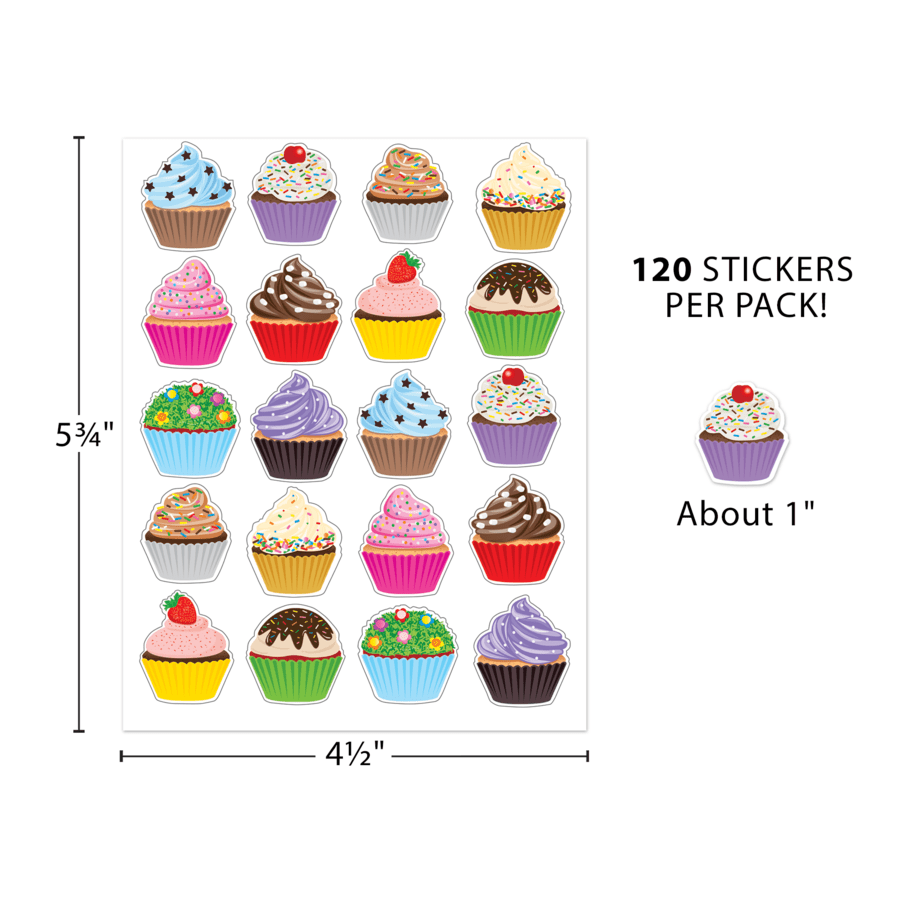 Cupcake Stickers-Stickers-Tools 4 Teaching-Classroom Decor and More
