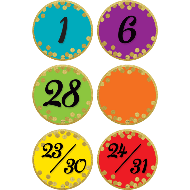 Confetti Colorful Calendar Days-Calendars-Tools 4 Teaching-Classroom Decor and More