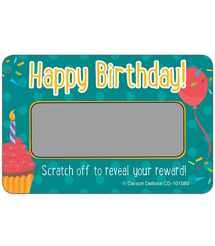 Happy Birthday! Scratch Off Awards & Certificates-Awards-Tools 4 Teaching-Classroom Decor and More