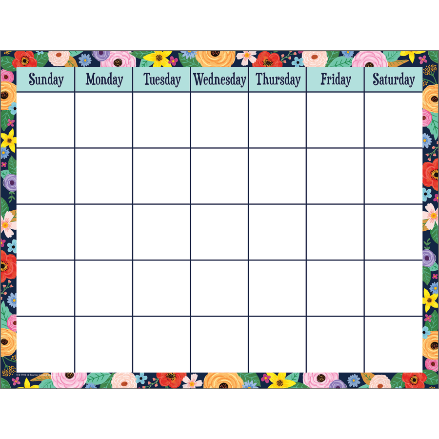 Wildflowers Calendar Chart-Calendars-Tools 4 Teaching-Classroom Decor and More
