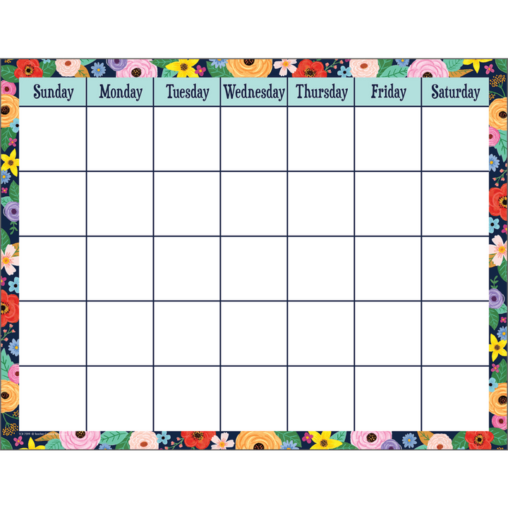 Wildflowers Calendar Chart-Calendars-Tools 4 Teaching-Classroom Decor and More