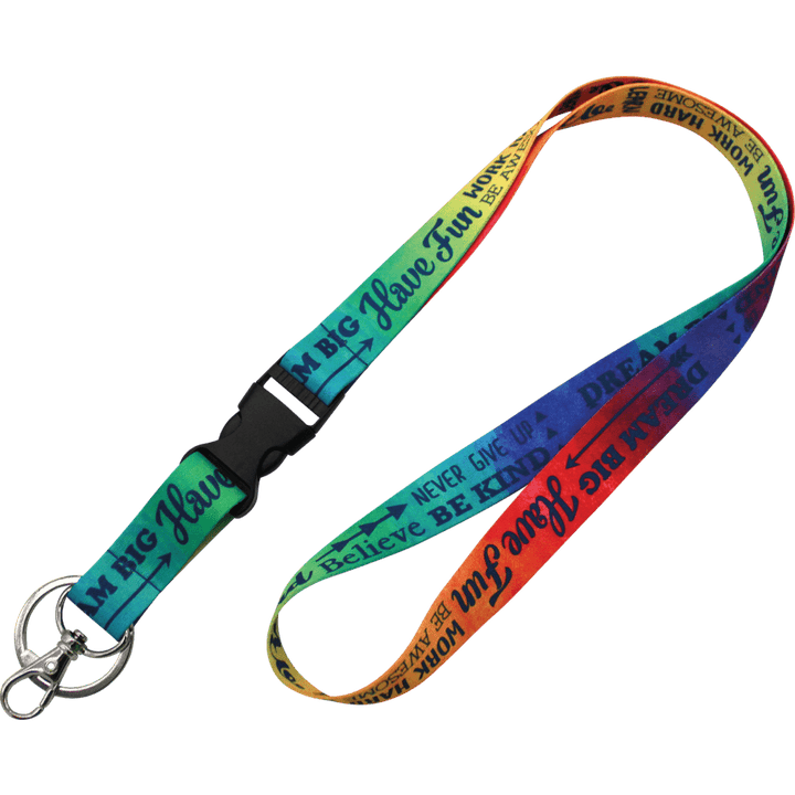 Positive Sayings Watercolor Lanyard-Badges-Tools 4 Teaching-Classroom Decor and More