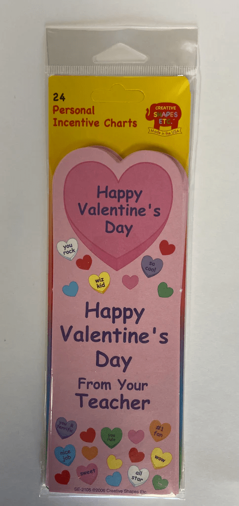 "From Your Teacher" Bookmarks - Valentine-Bookmarks-Tools 4 Teaching-Classroom Decor and More