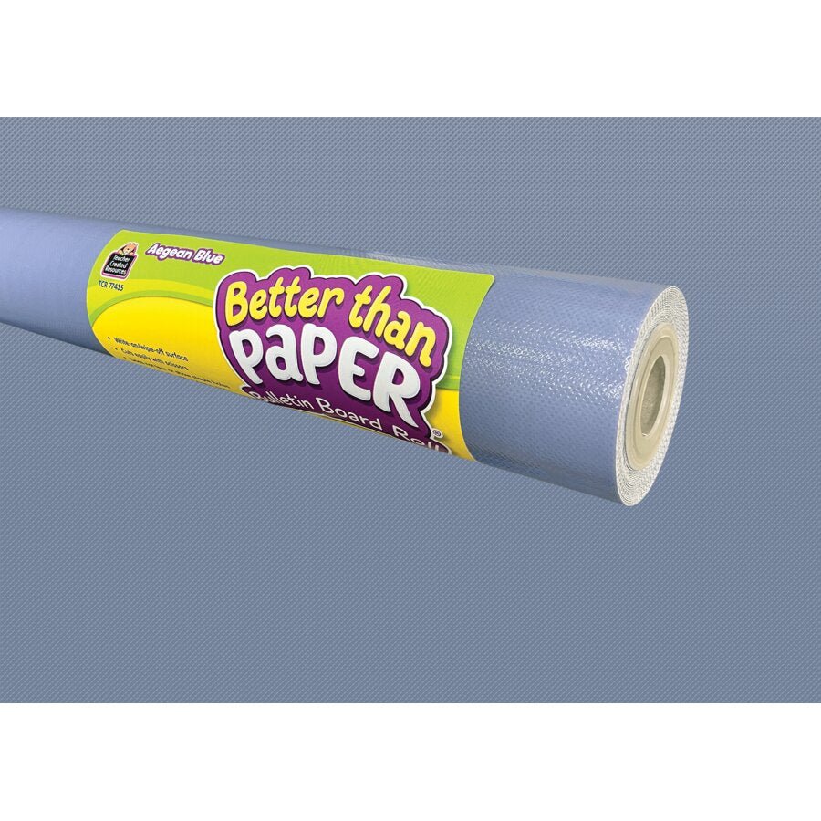 Better Than Paper® Bulletin Board Roll: Aegean Blue-Bulletin Board Paper - Better Than Paper-Tools 4 Teaching-Classroom Decor and More