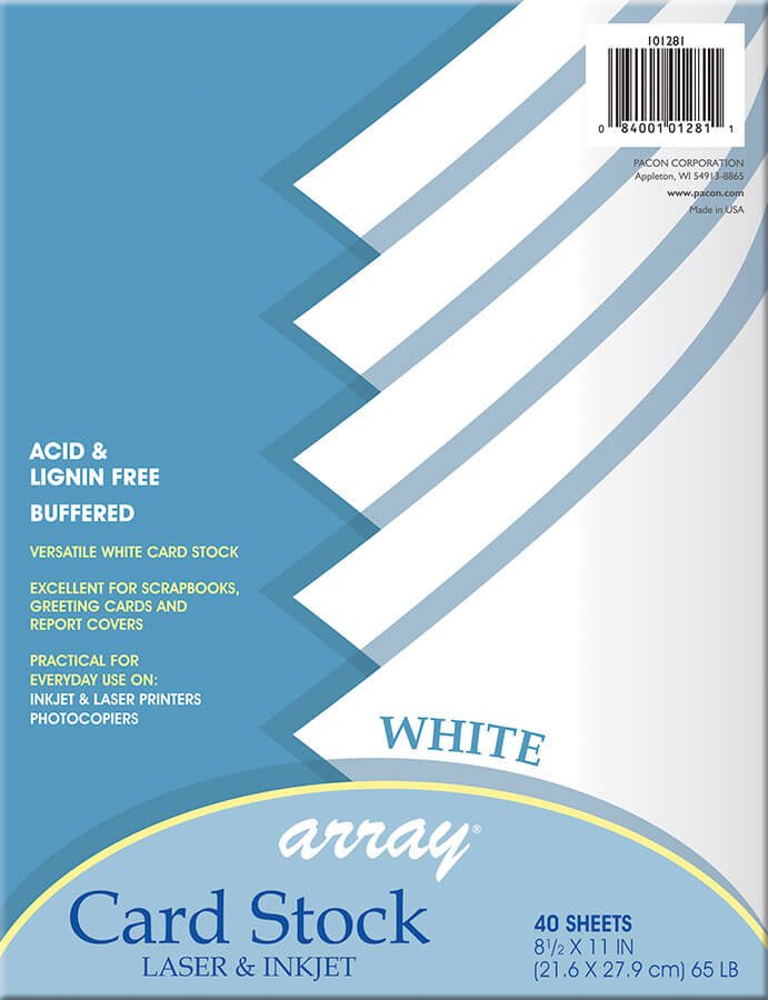 Pacon® Card Stock 8-1/2" X 11" White 40 Sheets-Card Stock-Tools 4 Teaching-Classroom Decor and More