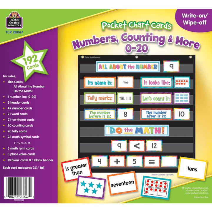 Numbers, Counting & More Pocket Chart Cards-Pocket Charts-Tools 4 Teaching-Classroom Decor and More