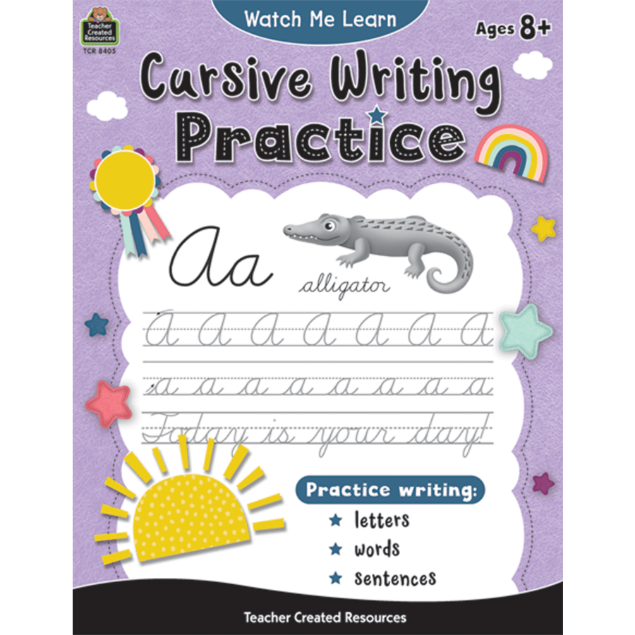 Watch Me Learn: Cursive Writing Practice-Handwriting Books-Tools 4 Teaching-Classroom Decor and More