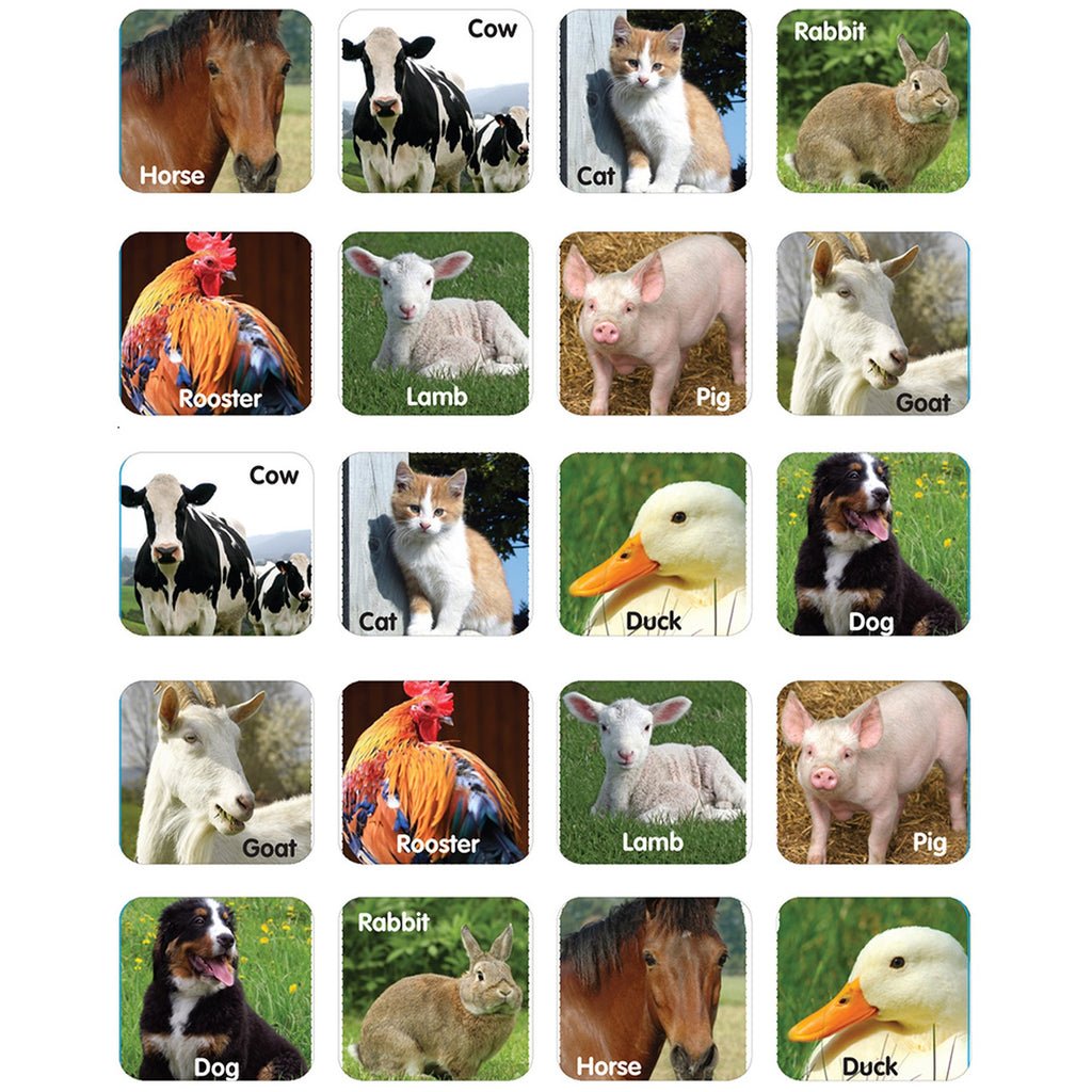 Farm Animals Photos Stickers-Stickers-Tools 4 Teaching-Classroom Decor and More