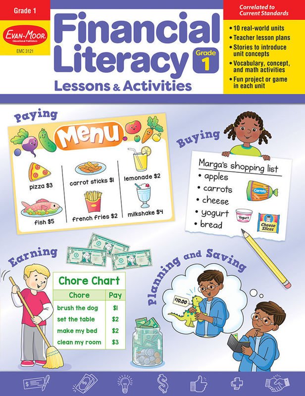 Financial Literacy Lessons and Activities, Grade 1 — Teacher’s Resource, Print-Subjects - Reading - Reading Books-Tools 4 Teaching-Classroom Decor and More